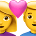 👩‍❤️‍👨 couple with heart: woman, man display on Apple